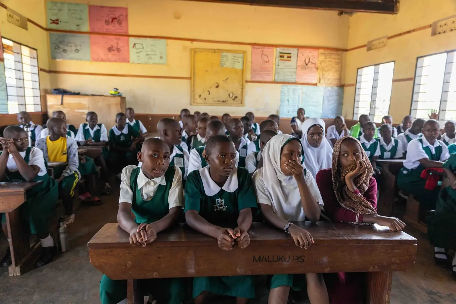 A full classroom at Wambwa Primary School