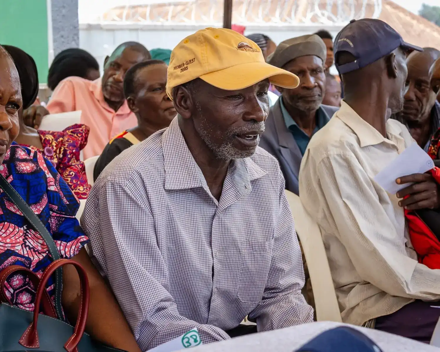 An elderly man at a community health camp